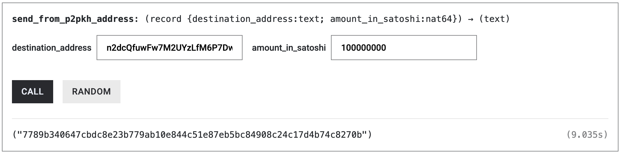 Sending Bitcoin Transaction